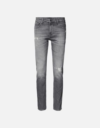 HUGO BOSS Mens Delaware BC-L-C Slim Fit Blue Grey Jeans