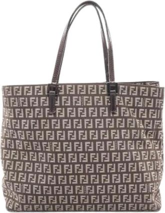 Fendi Pre-owned Tote Bags, female, Beige, Size: ONE SIZE Pre-owned Vintage Tote Bag