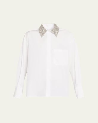 TWP E. B. Shirt with Crystal Collar