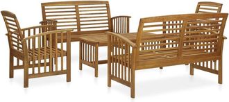 vidaXL Vidaxl - Juego De Muebles De Jard&iacute;n 5 Piezas Madera De Acacia Maciza
