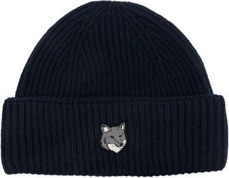 Maison Kitsuné Fox Head Large Beanie