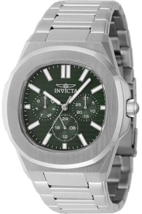 Invicta Speedway 48329 Herenhorloge - Quartz Uurwerk - Roestvrij Staal met Groene Wijzerplaat - 41 mm