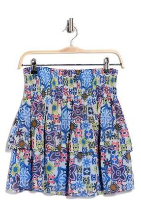 Ramy Brook Brody Smocked Miniskirt in Multi Medallion Print at Nordstrom Rack, Size X-Small
