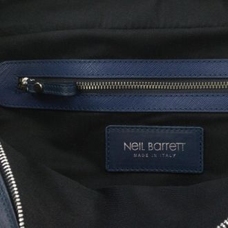 Neil Barrett BARRETT SAFFIANO LEATHER BLUE BRIEFCASE