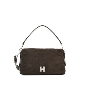 Hogan Structured Suede Leather Handbag