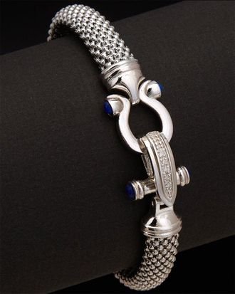 Meshmerise 18K Over Silver 0.06 Ct. Tw. Diamond Bangle Bracelet