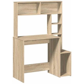 vidaXL Scrivania Mensole Rovere Sonoma 100x45x140 cm Legno Multistrato - Vidaxl