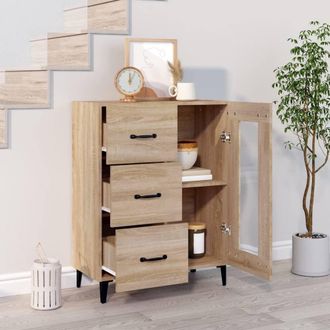 Berkfield Home Sideboard Sonoma Oak 69.5x34x90 cm Engineered Wood in Light Tan
