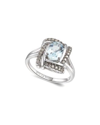 Le Vian 14K 1.15 Ct. Tw. Diamond & Aquamarine Cocktail Ring
