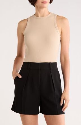 Theory Fitted Rib Stretch Organic Cotton Tank in Sand at Nordstrom Rack, Size Medium