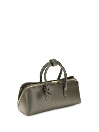 Alaia Womens Handbag Delta Nubuck Calfskin Green Calf Leather Shoulder Bags