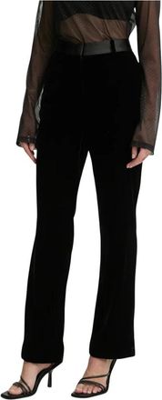 Bruuns Bazaar Fluwelen Broek - Dames - Wijde Broeken - Zwart - XS - Polyester - Broeken