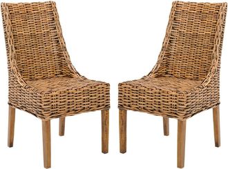 Safavieh Suncoast Rattan Arm Chairs