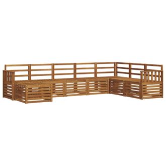 vidaXL Set Di Divani Da Esterno 8 Pz Naturale Vidaxl