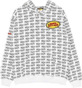 Iuter Witte Lichtgewicht Hoodie All Over Print - Heren - Hoodies - Veelkleurig - M - Katoen - Hoodies & sweatvesten