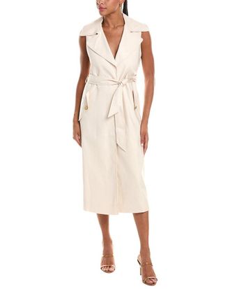 Alice & Olivia Alice + Olivia Keith Midi Linen-Blend Dress