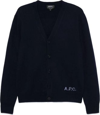 A.P.C. Kenny Cardigan - Heren - Vesten - Blauw - XS - Wol - Truien & Vesten