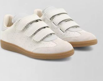 Isabel Marant suede low top sneakers perforated rubber sole