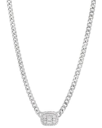 Savvy Cie Jewels Cz Station Necklace