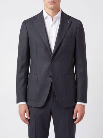 Tagliatore Blazer monopetto in misto cupro e viscosa con tasche a toppa