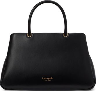Kate Spade New York grace smooth leather satchel in Black at Nordstrom
