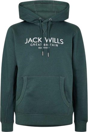 Jack Wills Heren Batsford Logo Hoodie (Pijnboom)