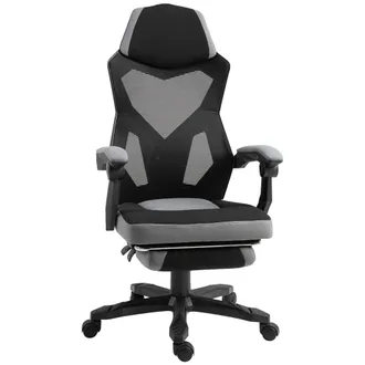 Vinsetto Vinsetto - Sedia Ergonomica Da Ufficio Reclinabile Poggiapiedi Retrattile Grigio