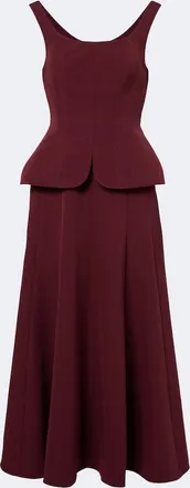 Roland Mouret Peplum cr&ecirc;pe corset dress