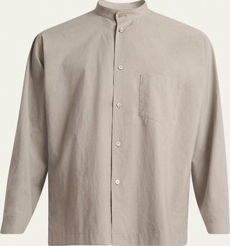 Homme Plissé Issey Miyake Mens Streamline Band-Collar Sport Shirt