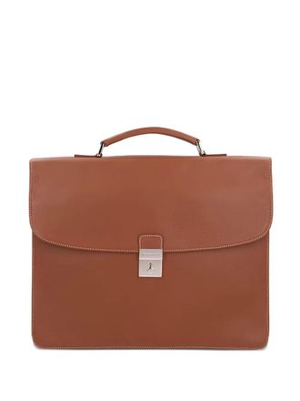 Longchamp leather top-handle briefcase - women - Leather - One Size - Brown