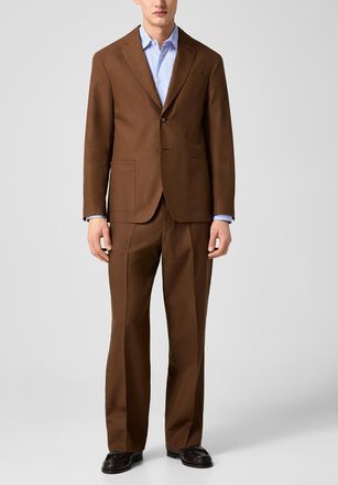 Officine G&eacute;n&eacute;rale Mens Nash linen-lyocell belted pant