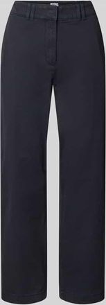 Jake*s Casual Chino mit Paspeltaschen am Ges&auml;&szlig; in Dunkelblau, Gr&ouml;&szlig;e 34