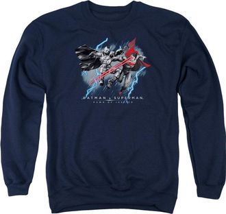 Gildan Batman V Superman Lightning V Heat Vision Adult Crewneck Sweatshirt