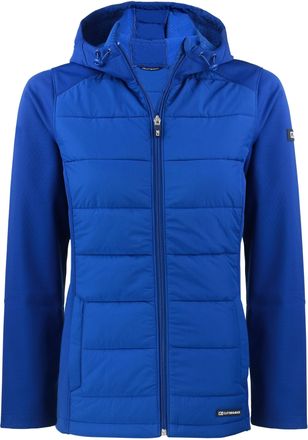 Cutter & Buck Evoke Hybrid Softshell Recycled Full Zip Womens Hooded Jacket