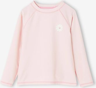 Vertbaudet M&auml;dchen Badeshirt mit UV-Schutz Oeko-Tex rosa bedruckt