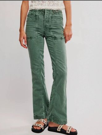 Free People Venus Bootcut Jeans In Forest Run