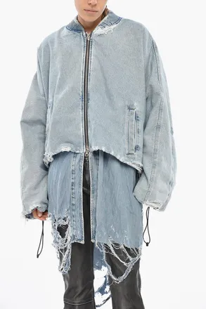 Diesel Denim Maxi Jacket DE-EDIT Distressed Effect Diesel