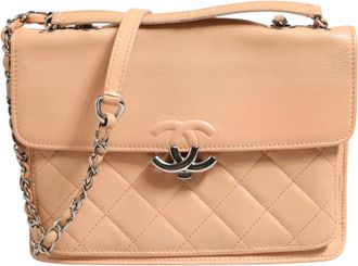 Chanel Goatskin Quilted Small CC Box Flap Womens Bag (Pre-Owned)
