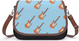 Generic Electric Guitar Small Womens Crossbody Bags Shoulder Handbag with Adjustable Strap for Travel