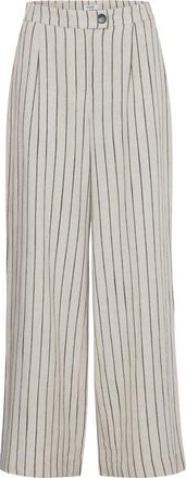 b.young Johanna Striped Pants in Linen Black Stripe at Nordstrom Rack, Size 2 Us / 34 Eu