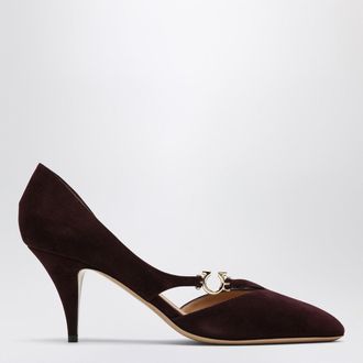 Ferragamo Pumps with Gancini detail Dark Barolo