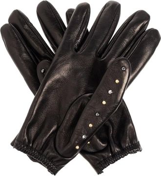 Versace Guanti con borchie - Nero