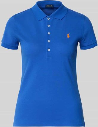 Polo Ralph Lauren Slim Fit Poloshirt aus Baumwoll-Mix in Blau, Gr&ouml;&szlig;e XL