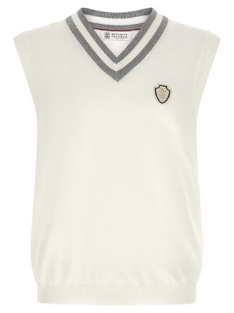 Brunello Cucinelli Mens Logo Patch Vest