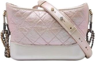 Chanel Pre-owned Gabrielle Schoudertas - Dames - Vintage Schoudertas - Roze - ONE Size - Leer - Vintage