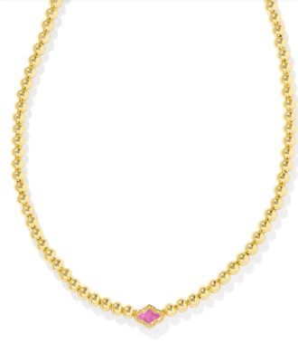 Kendra Scott Womens Abbie Beaded Necklace In Gold Azalea Illusion