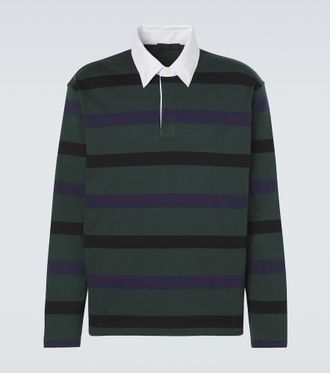 Prada Striped cotton polo shirt