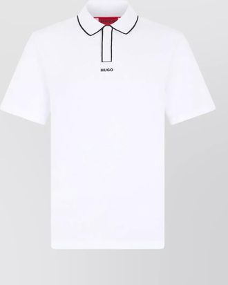HUGO BOSS cotton polo shirt logo detail