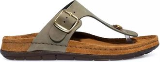 Rohde Groene Leren Sandaal - Ademend & - Dames - Slippers - Groen - 42 EU - Leer - Schoenen