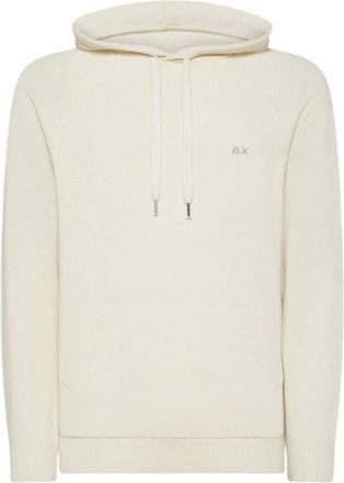 Sun 68 Katoenen hoodie met voorlogo - Heren - Hoodies - Wit - S - Katoen - Hoodies & sweatvesten